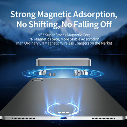 Magnetic Wireless Charger for iPad Pro 11/12/13 inches& iPad Air6/718W Fast Charging Smart Connector Alloy Wireless Charging Pad