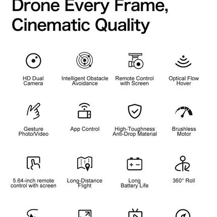 2026 New Gift Upgrated GT50PRO Professional Drone with 8K Dual Camera Video Drone Quadcopter 360° Intelligent Obstacle Avoidance