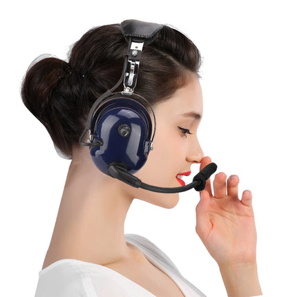 General Aviation Headset Dual Plug  Headphone 3.5mm Noise Reduction Headset for Pilots General Aviation  Headset