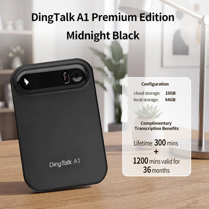 DingTalk A1 AI Voice Recorder, Record, Transcribe, Summarize & Generate Meeting Notes, Smart Portable Assistant for Work & Study