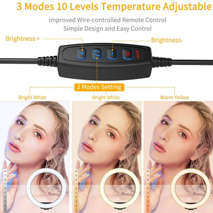 12 inch LED Ring light Photography Lighting Phone Ringlight With Tripod Stand USB Round Fill Lamp for Youtube Phone Video Live