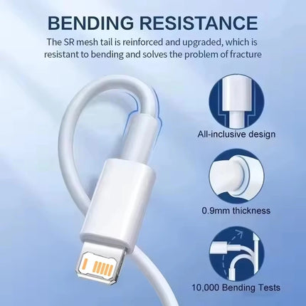 35W PD Fast Charging Cable For iPhone 11 12 13 Mini 14 Pro Max X XR XS Max 7 8 Plus SE Quick Charge USB C Cable With Retail Box