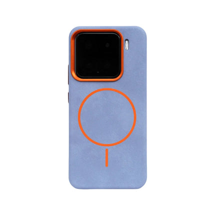 Alloy Lens Flocking Lining Magnetic Phone Case For Xiaomi Mi 15 Pro Mi 14 Magnetic PU Leather Texture Wireless Charging Cover