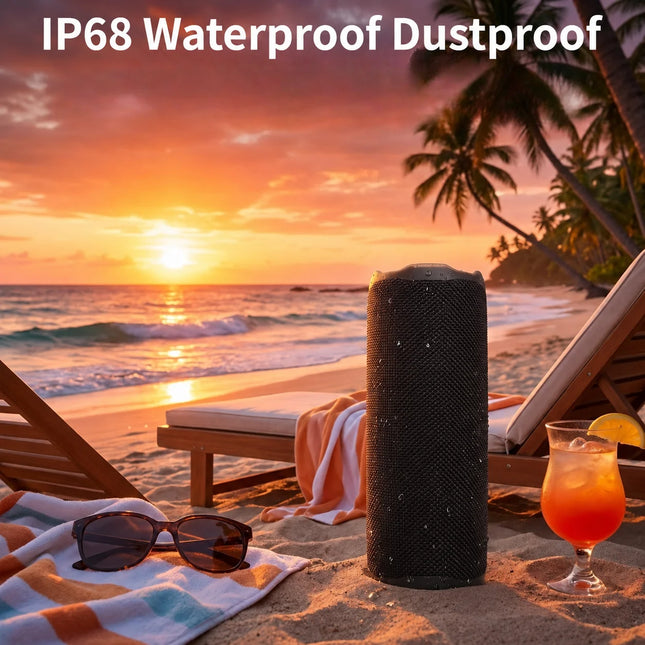 Fllp 7 Portable Bluetooth Speaker Wireless IP68 Waterproof Dustproof Deep Bass Music Player for Outdoor Camping Beach Party