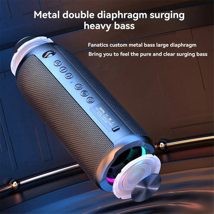 S51 Pro Bluetooth Speaker 40W Outdoor Speaker with Dazzling Colour Lights Waterproof Long Battery Life Subwoofer Sound