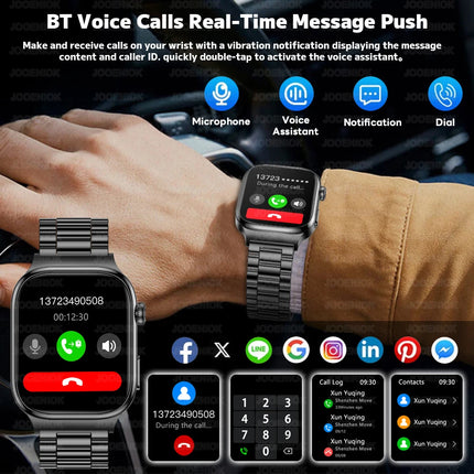 2026 Health Care Smart Watch Men Women BMI Analysis Uric Acid Blood Lipids Blood Pressure Monitoring BT Call AMOLED Smartwatch