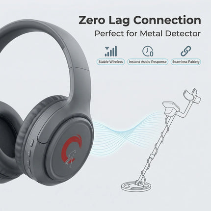 Universal Bluetooth Headphones Bluetooth Earphones with high-speed and low-latency for gold metal detector