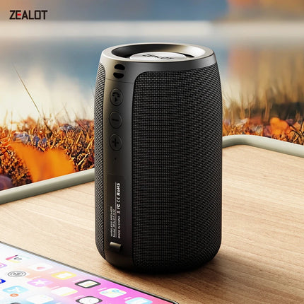 Zealot_S32 Wireless Bluetooth Speaker Mini Portable Subwoofer Speaker TWS Dual Pairing BT5.2 15W Wireless Speaker for Outdoor