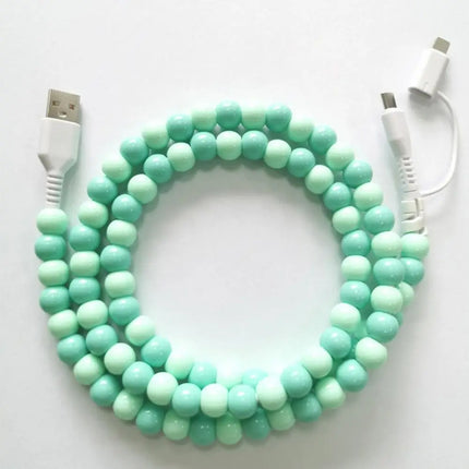 60W PD3.0 Charging Cable for IPhone Fast Data Sync Beads Phone Cable 480 Mbps USB 8-pin Charging Cable For All Phones