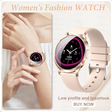 2026New Ultra-thin Women Smart Watch HD AMOLED Full Touch Screen Bluetooth Call Blood Pressure IP68 Waterproof NFC 7.3mm bracele