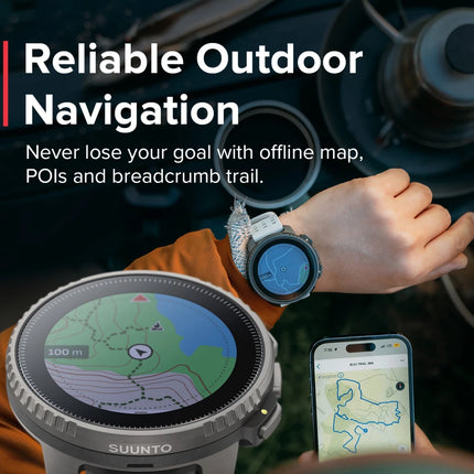 SUUNTO Vertical GPS Smart Watch Solar Charging 1.4‘’ Touchscreen 95+ Training Workout Analysis Dual-GNSS Tracking Smartwatchs