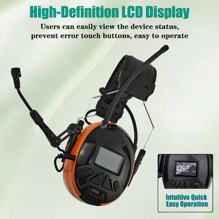 Sound Pickup And Noise Canceling FM Radio Earmuffs EARMOR C52 Hearing Protection Headset,Communication Entertainment Headphones