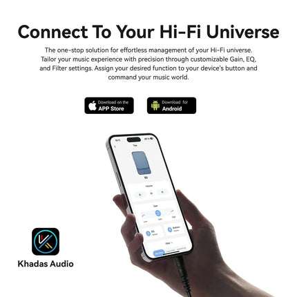 Khadas Tea Pro/Tea USB Portable Headphone Amplifier, Bluetooth Magnetic DAC with 1160mAh Battery, Support DSD 256/PCM 384KHz