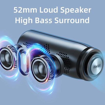 ZEALOT Wireless Bluetooth Speaker TWS Portable Bass Stereo Outdoor Waterproof Support AUX USB Disk TF Card