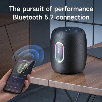 Zealot-S64 Bluetooth Speaker 50W Bluetooth 5.2 Wireless Speakers,360 Degree Surround Sound, IPX6 Waterproof, 20H Playtime