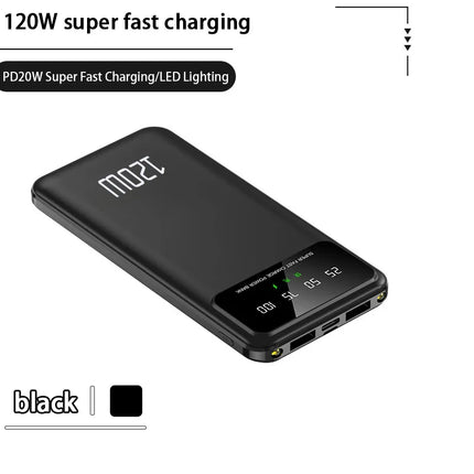100000mAh Power Bank 120W Super Fast Charging Large Capacity Mobile Phone Power External Battery Mobile Phone Accessories