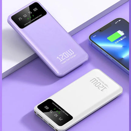 100000mAh Power Bank 120W Super Fast Charging Large Capacity Mobile Phone Power External Battery Mobile Phone Accessories