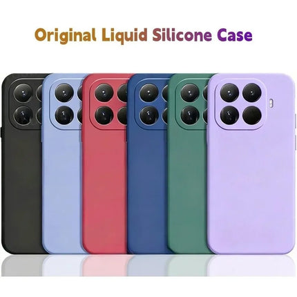 For Xiaomi 15T Pro 13T 14T Case Original Liquid Silicone TPU Soft Phone Bumper Cases Mi 13 15 Pro 14 Ultra Soft Shockproof Cover