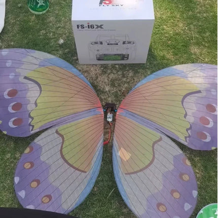 Flysky RC Butterfly Drone Bionic Flying Insect Toy with LED Light & Colorful Wings Remote Control Drone for Wedding Proposal
