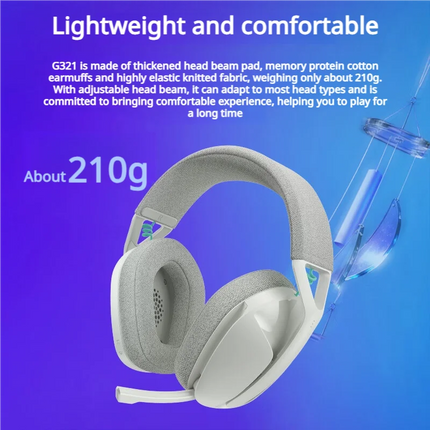 Logitech G321 Wireless Bluetooth Dual Mode Gaming Headset Cat Ear Headphones for Laptop Desktop E-Sports Use