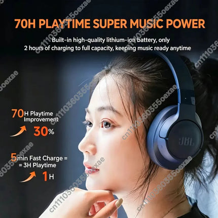 JBL 770NC Adaptive Noise Cancelling Over Ear Headphones Wireless Bluetooth 5.3 Pure Bass Sound 70H Playtime Foldable Headset