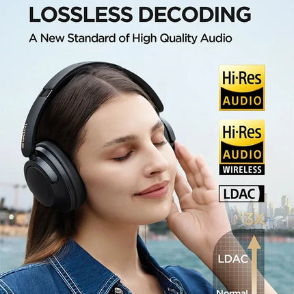 1MORE SonoFlow Pro HQ51 ANC Headphones Bluetooth 5.4 Hi-Res LDAC 40mm DLC Driver 42dB QuietMax ANC 100H Battery Over-Ear Headset