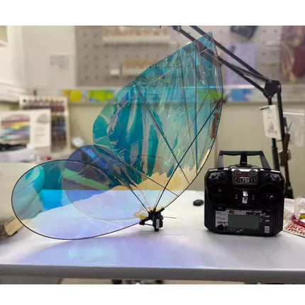 Flysky RC Butterfly Drone Bionic Flying Insect Toy with LED Light & Colorful Wings Remote Control Drone for Wedding Proposal