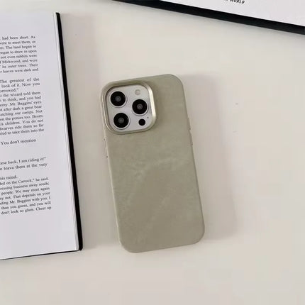 for Magsafe Flannel Microfibre Pattern Phone Case for iPhone 16 Pro Max 13 14 15Pro Hardware Keys Camera Frame Back Hard Case
