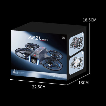 AE21 HD Dual Camera Mini Drones 4.3" Screen Remote RC Quadcopters With Propeller Guard Electronic Toys For Aerial Video Shooting