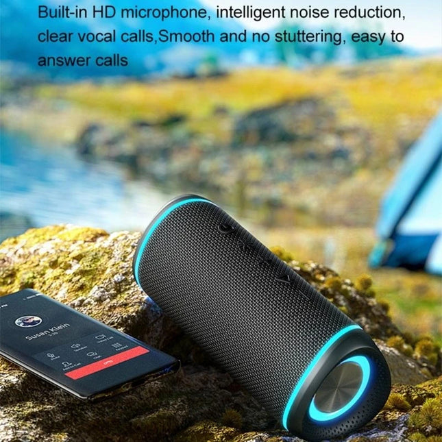 Bluetooth-compatible Speakers with RGBs Lighting Effects and IPX5 Waterproof Protections Speakers for Beach and Parks Use F19E