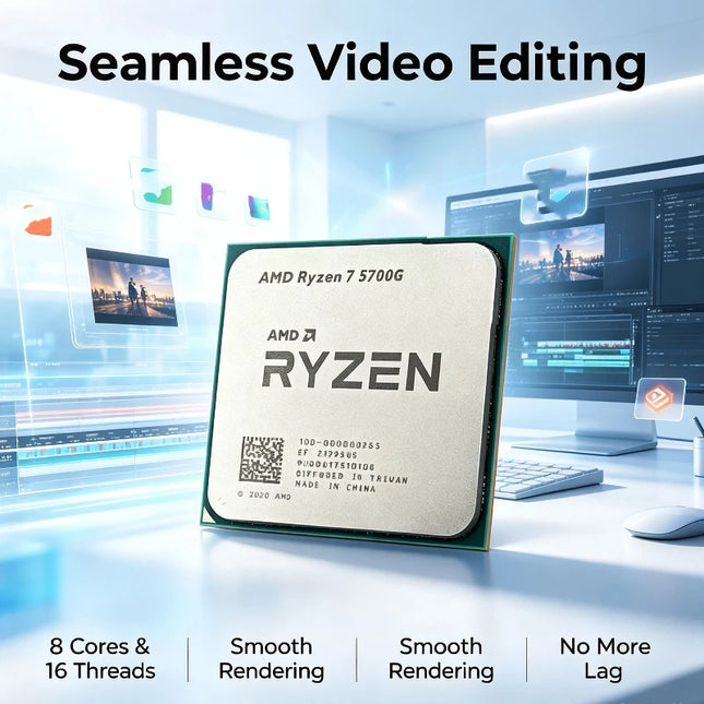 Entry-level Gaming PC Chip Brand New AMD R7 5700G APU Integrated Graphics Socket AM4 Desktop Processor