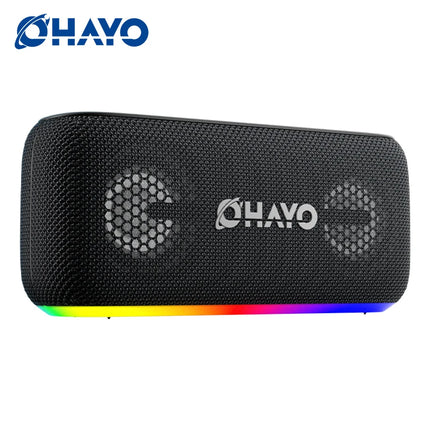 OHYAO Bluetooth Speaker 6.0, 60W Stereo Sound, Titanium Membrane Drivers, RGB Lights, Individual EQ, For Home, Outdoors, Garden