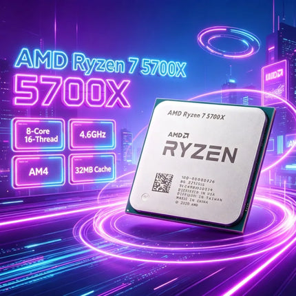 AMD Ryzen 7 5700X 8-Core 16-Thread CPU 4.6GHz AM4 Gaming Desktop PC No Integrated GPU