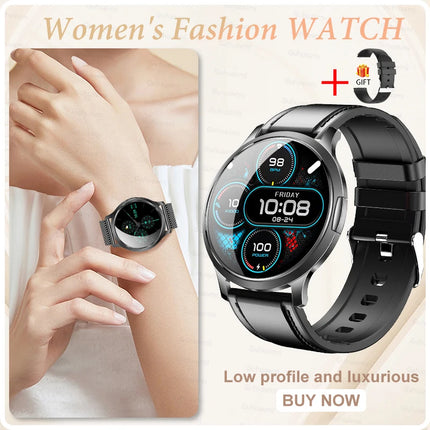 2026New Ultra-thin Women Smart Watch HD AMOLED Full Touch Screen Bluetooth Call Blood Pressure IP68 Waterproof NFC 7.3mm bracele