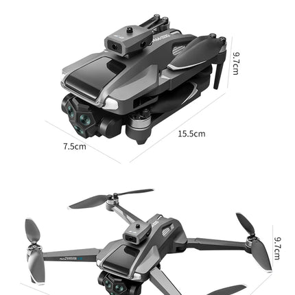 M66 Triple Battery Brushless Drone - Screen Remote Gesture Control Zoom Photography Smart Obstacle Avoidance New Model