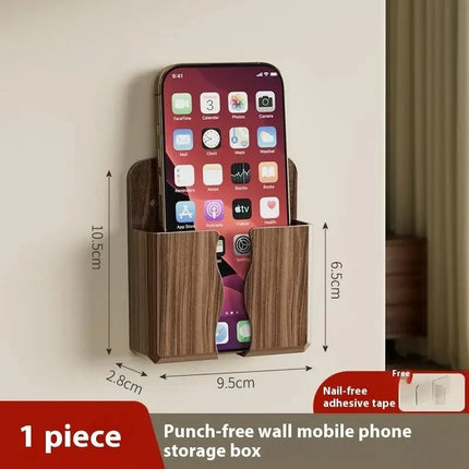 Adhesive Phone Charger Case and Remote Holder for Wall, Bathroom Organizer