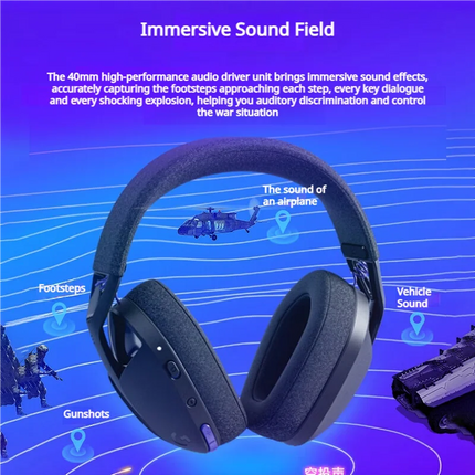 Logitech G321 Wireless Bluetooth Dual Mode Gaming Headset Cat Ear Headphones for Laptop Desktop E-Sports Use