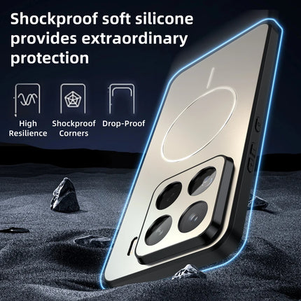 Luxury Matte For Magsafe Phone Case For Xiaomi 17 Pro Max 15 14 T POCO F7 Ultra Redmi K80 K70 K90 Pro Max Magnetic Charge Cover