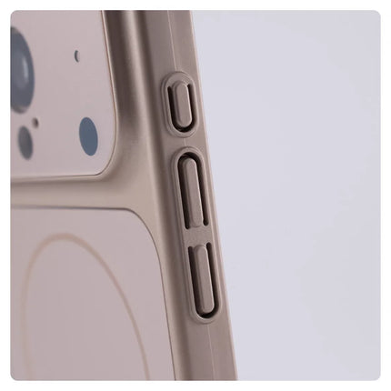 Large Window Protect For Magsafe Phone Case For iPhone 18 17 Air 16 15 14 13 Pro Max AG Nano Frosted Glass Magnetic Charge Cover