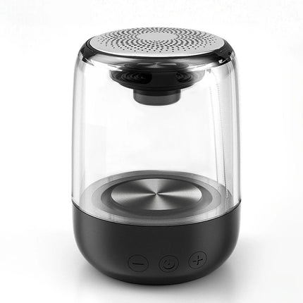 New Portable Bluetooth Speakers,Gao Yan Value Speaker Transparent Crystal LED Music Player with TF Card