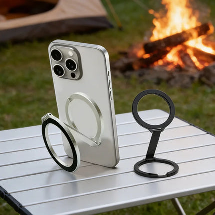 Universal Folding Double Sided Magnetic Phone Holder for Magsafe Gym Treadmill Car Foldable Smartphone Phone Stand