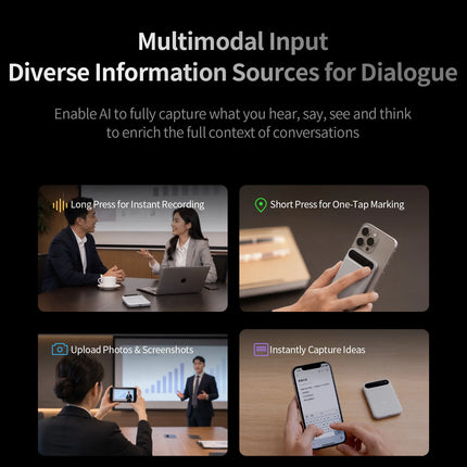 DingTalk A1Pro AI Voice Recorder, Record, Transcribe, Summarize & Generate Notes, Smart Portable Assistant for Work & Study