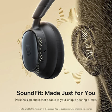 Baseus Bowie MH1 Bluetooth Headphones 48dB Noise Cancellation Hi-res LDAC Over Ear Headset Audio Wireless Earphone Earbuds