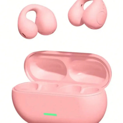 TWS Bluetooth Headset 5.3 Wireless Air Conduction Headphones Clip Ear Music Noise Canceling HD Call Sports Gaming Earphone