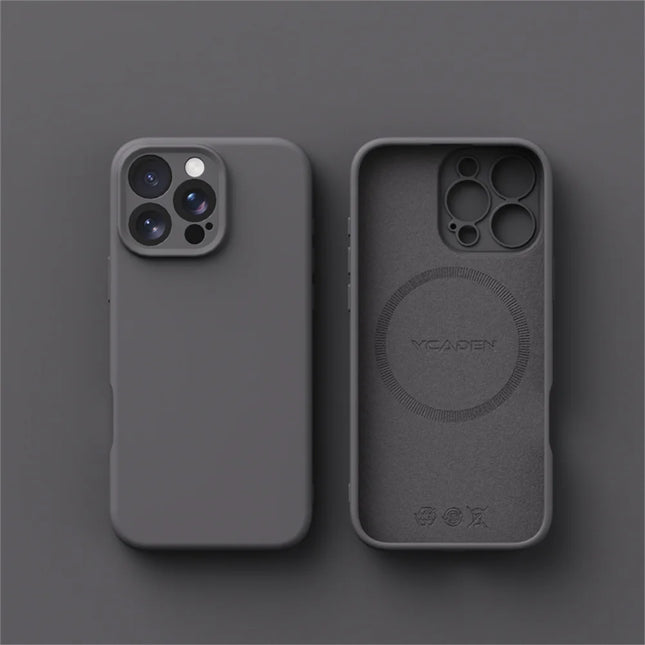 Luxury Liquid Silicone For Magsafe Phone Case For iPhone 17 16 15 14 13 12 Pro Max 11 X XR Wireless Charging Skin Smooth Cover