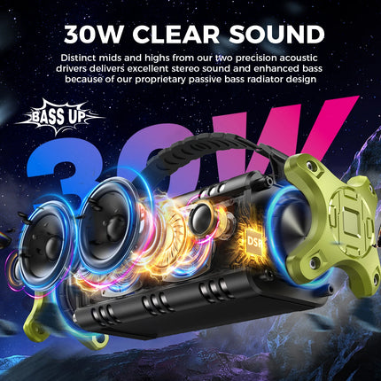 W-KING Portable Bluetooth Speaker with Stereo Sound, Bluetooth 5, Bassup, IPX6 Waterproof, Wireless, Speaker for Home, Outdoors