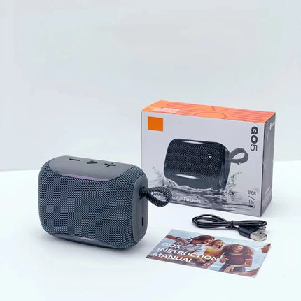 Go5 Portable Bluetooth 5.4 Speakers Hi-Fi Audio IP68 Waterproof Built-in Mic TWS Double-Sided Mesh Speaker for Outdoor Party