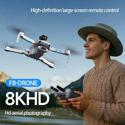New F8 PRO MAX GPS Drone Professional 8K HD Dual Camera Screen Display 5G Wifi FPV Drone Foldable RC Quadcopter Toys Gifts