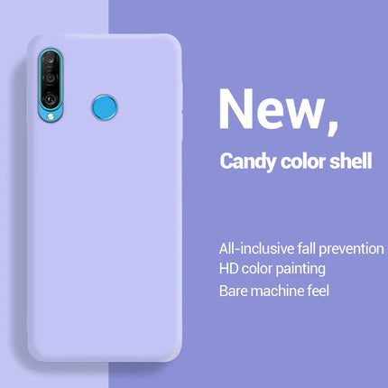 Liquid Silicone Phone Case for Huawei P30 lite P40 lite E Y6 Y7 Y9 Prime 2019 Y6P Y7P Y8S P Smart 2019 P Smart Z Cover Fundas