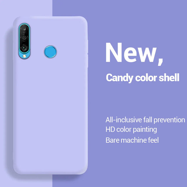 Liquid Silicone Phone Case for Huawei P30 lite P40 lite E Y6 Y7 Y9 Prime 2019 Y6P Y7P Y8S P Smart 2019 P Smart Z Cover Fundas